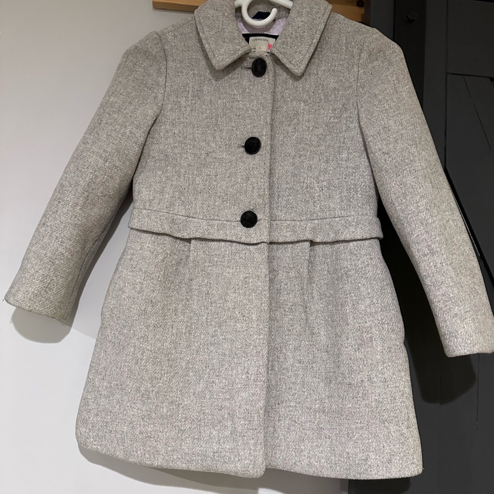 J.Crew CrewCuts Girls Pleated Dress Coat Size 8